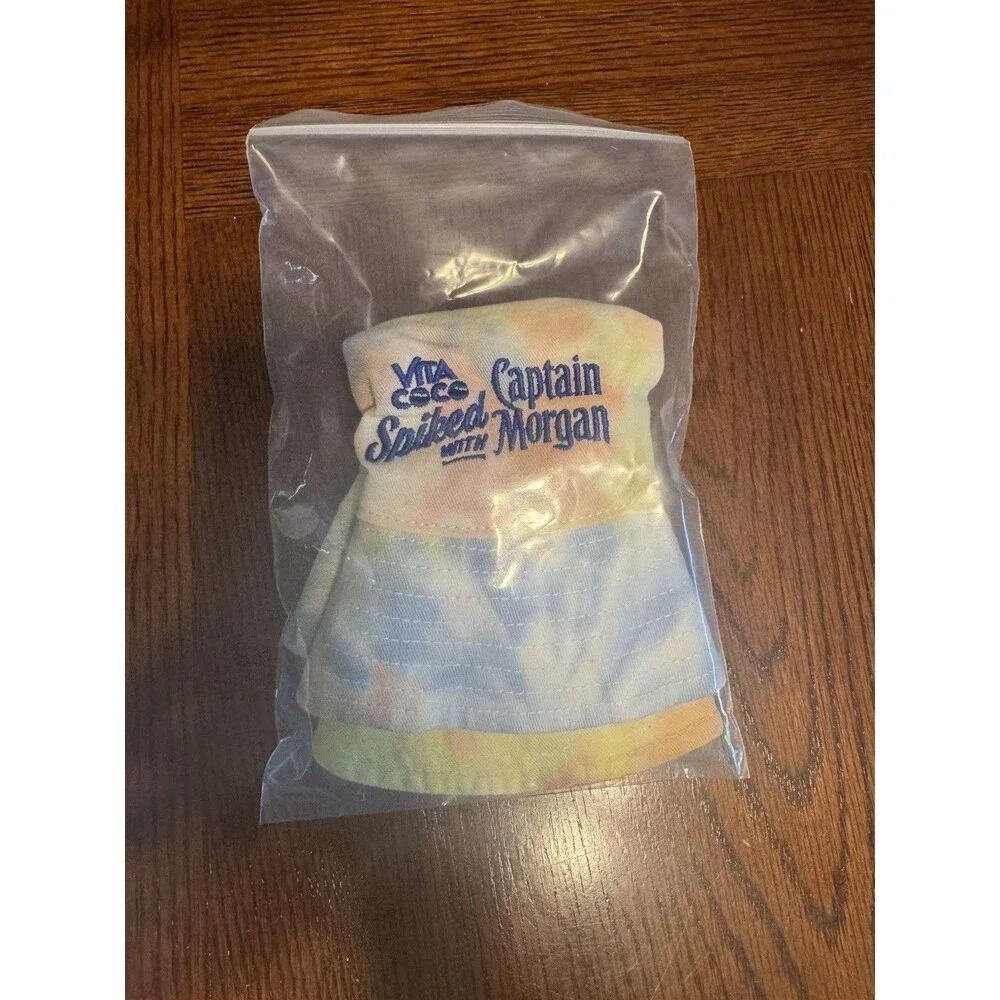Tie-Dye Bucket Hat Vita Coco Spiked w/ Captain Morgan Logo - NWT - The Game
